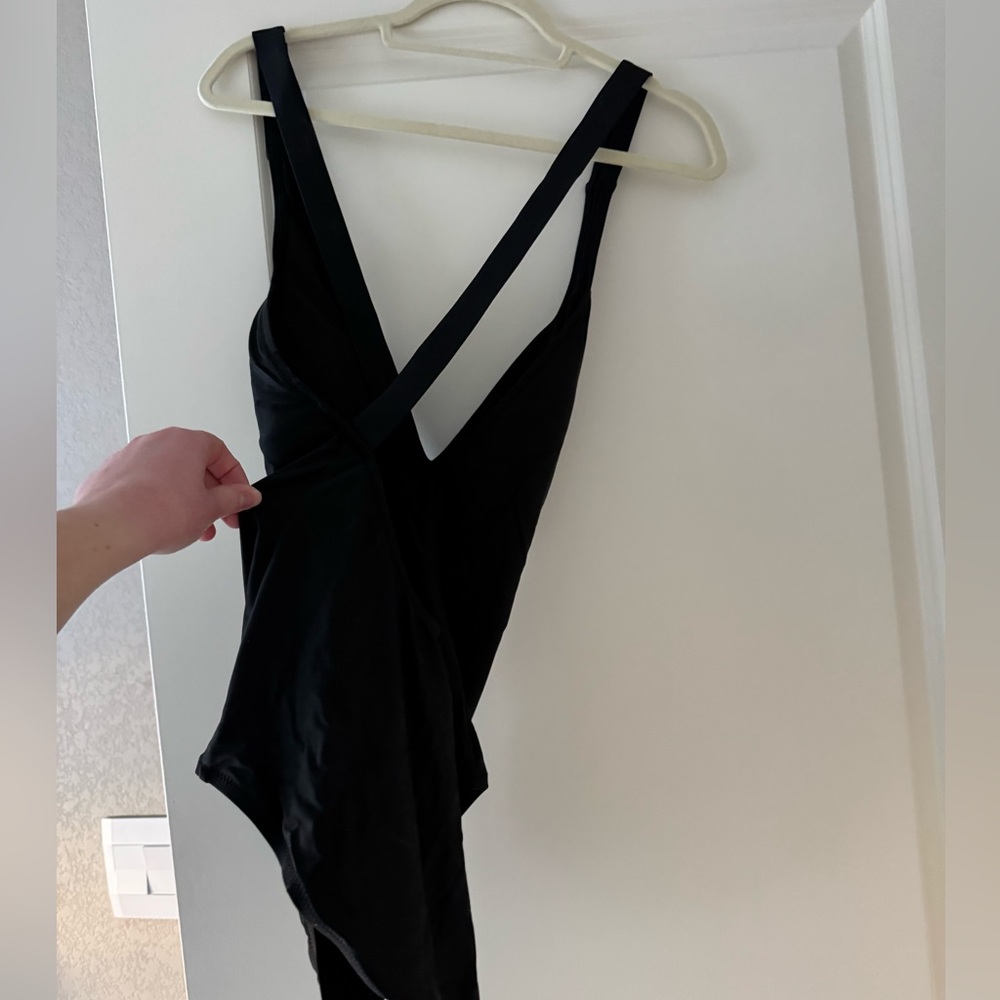 J. Crew Classic Black One-Piece Swimsuit